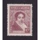 ARGENTINA 1935 GJ 801 ESTAMPILLA NUEVA MINT PAPEL RAYADO HORIZONTAL U$ 19,50